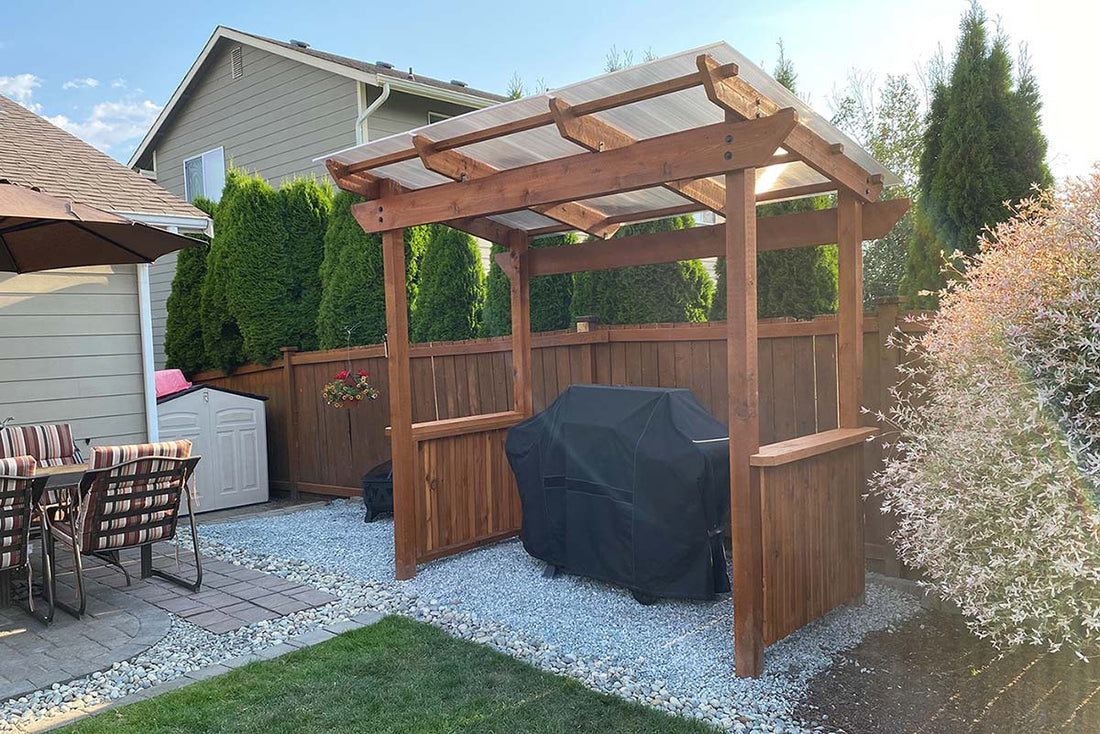 Outdoor Polycarbonate Grill Cover Pergola
