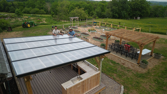 Epic Gardening Builds a Polycarbonate Pergola Roof with the Solvera Pro Glazing System