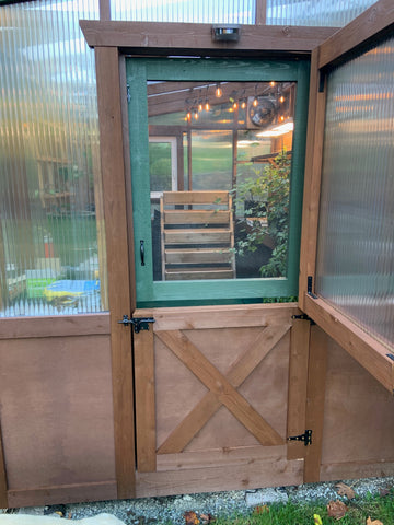 DIY Cedar Freestanding Lean-to Greenhouse